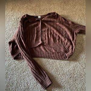 Cute Cropped Brown Sweater